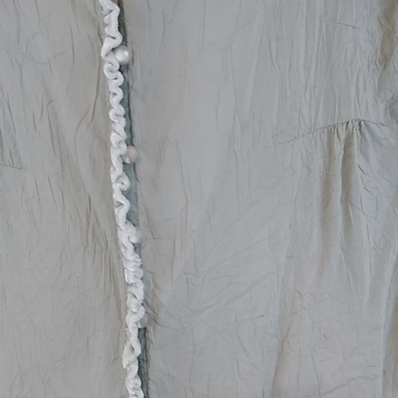 J. Jill Light Olive Green Sheer Top - Picture 2 of 7